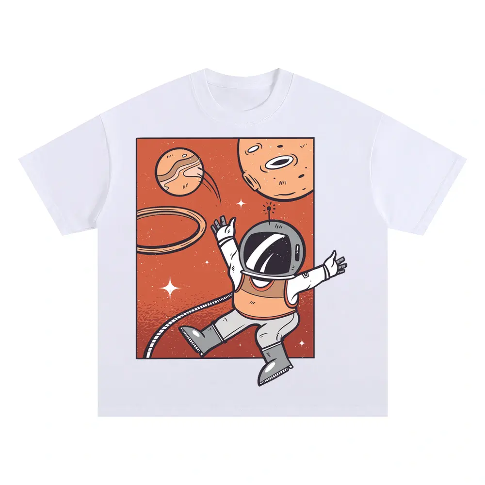Spacebasketball Oversized White Graphic Tee