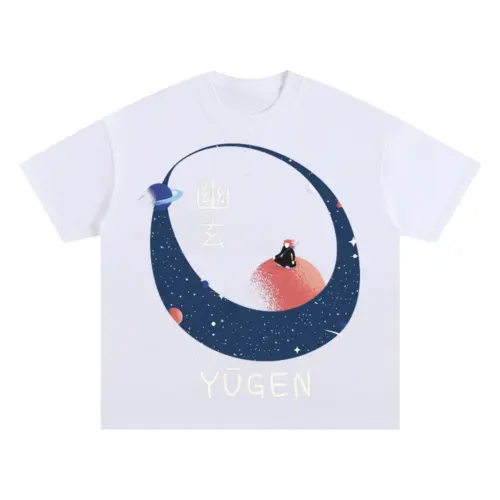 Yugen Oversized White Graphic Tee