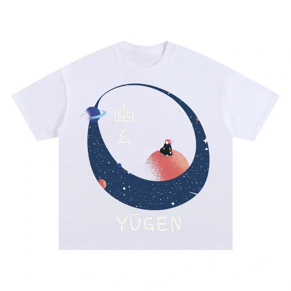 Yugen Oversized White Graphic Tee