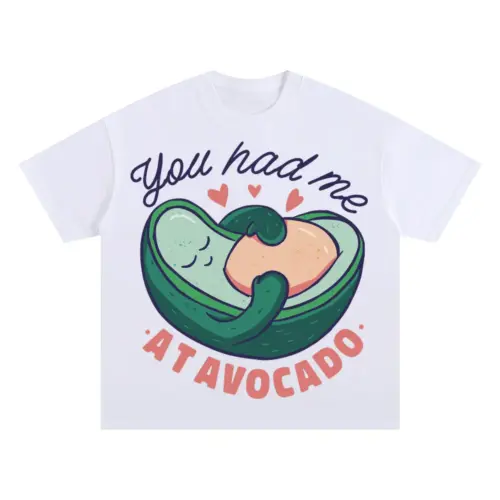 Avocado Mom Oversized White Graphic Tee