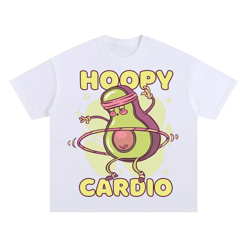 Avocado Hoolahoop Oversized White Graphic Tee