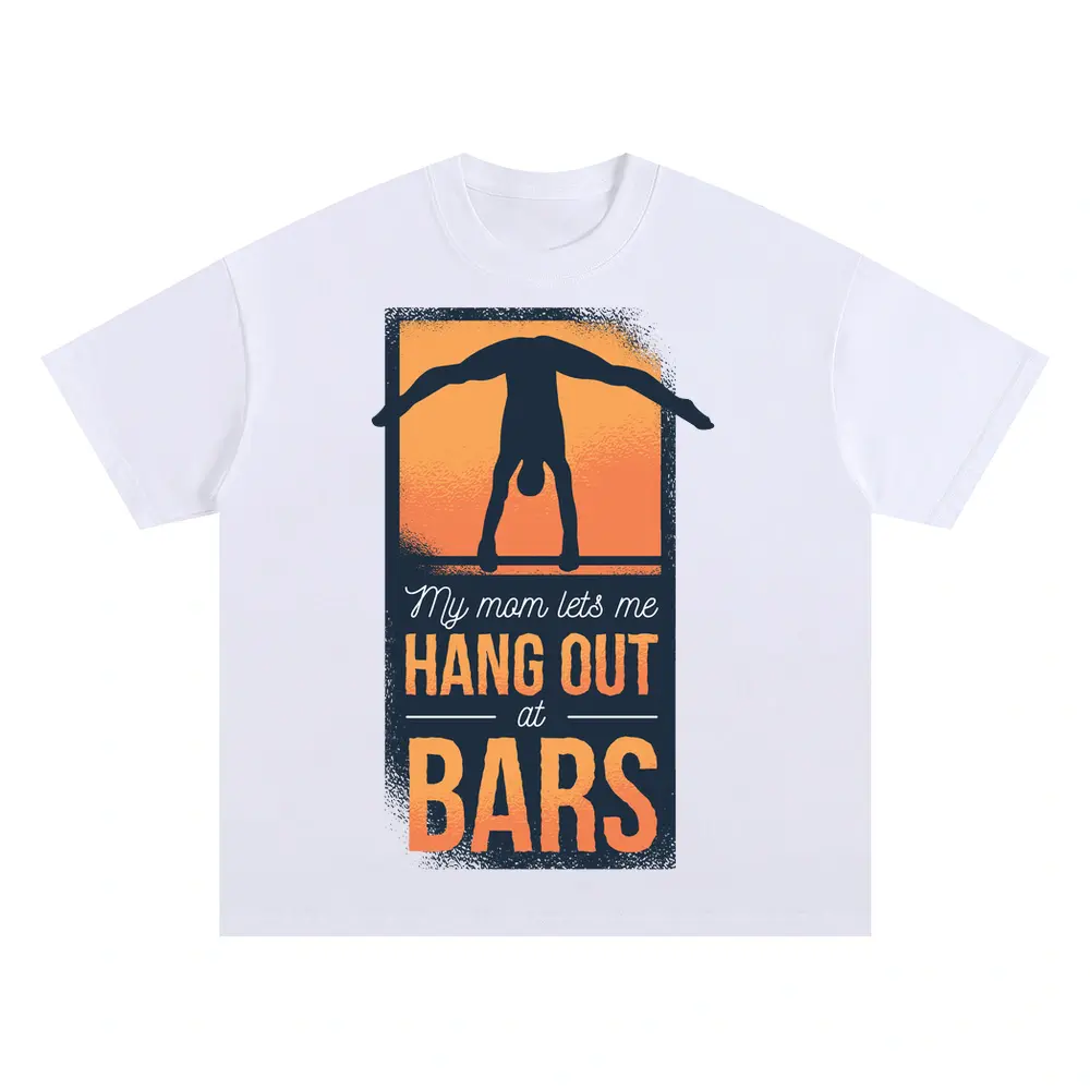 Bar Gymnast 0 Oversized White Graphic Tee