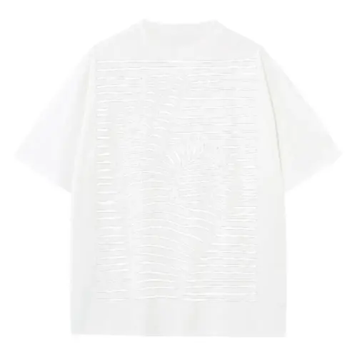 3D  Ok Symbol Heavyweight Oversized White Graphic Tee