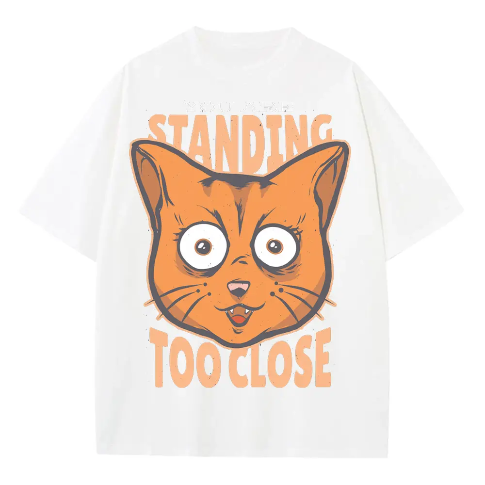 Standing Close Heavyweight Oversized White Graphic Tee