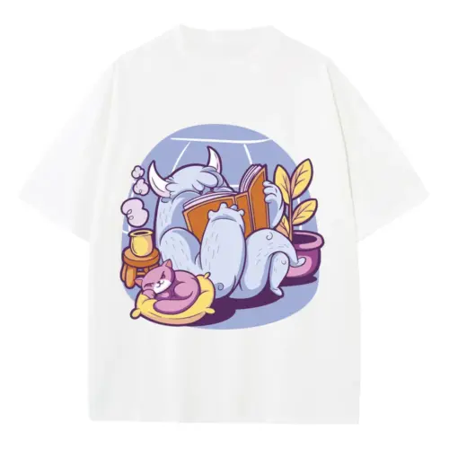 Yeti Heavyweight Oversized White Graphic Tee