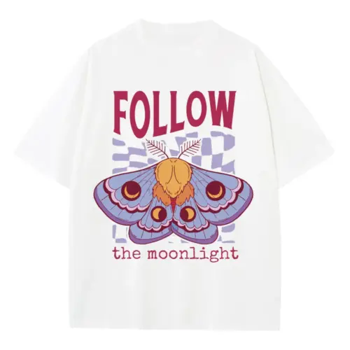 Witchymoonlight Heavyweight Oversized White Graphic Tee