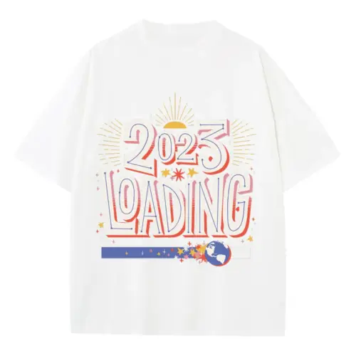 2023 Loading Heavyweight Oversized White Graphic Tee