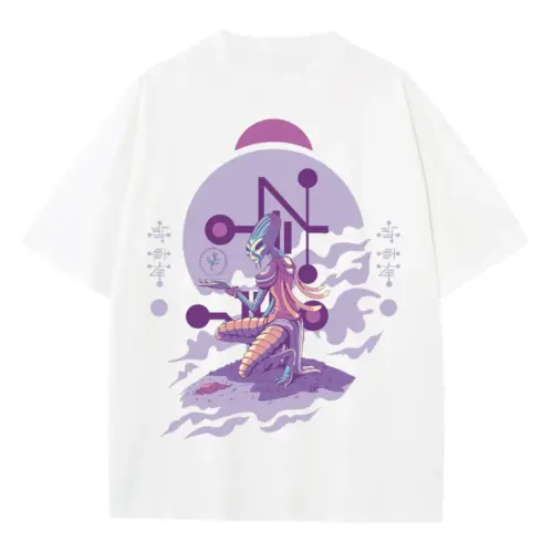 Alien Invasion I Heavyweight Oversized White Graphic Tee