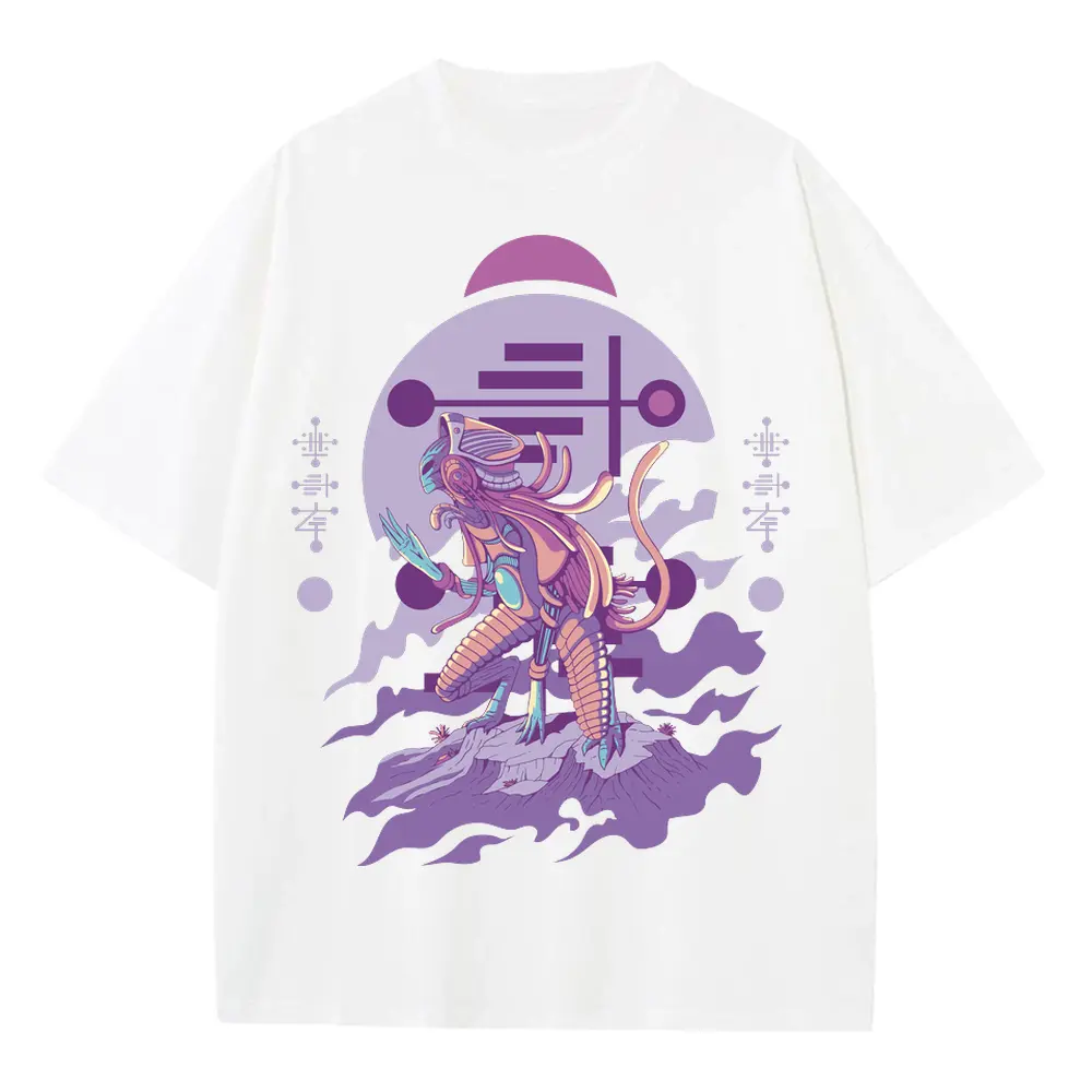 Alien Invasion 0 A Heavyweight Oversized White Graphic Tee