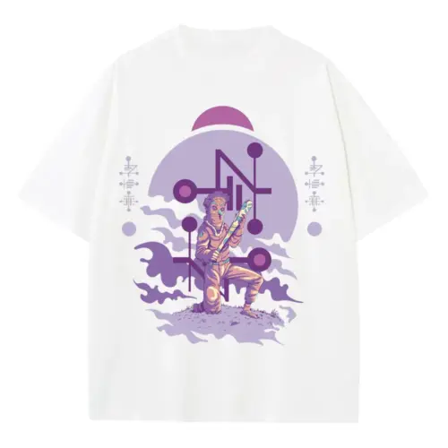 Alien Invasion A Heavyweight Oversized White Graphic Tee