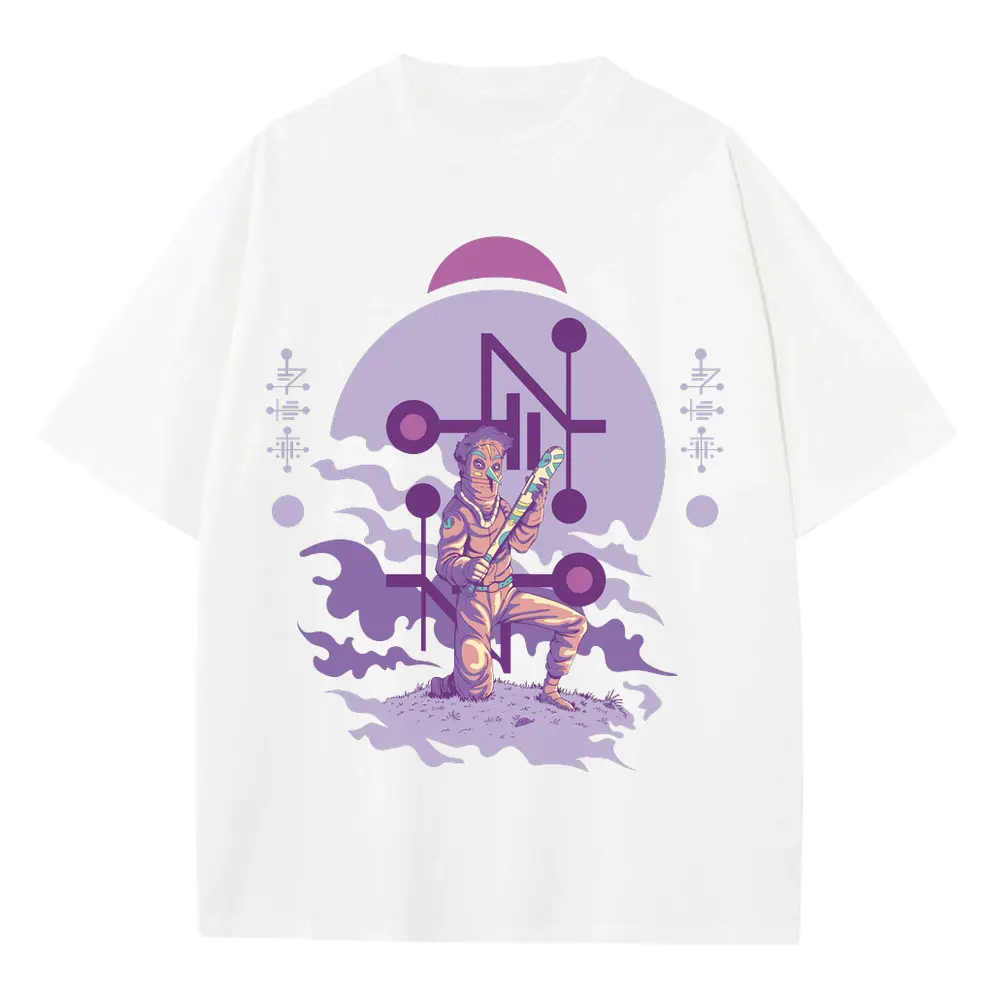 Alien Invasion A Heavyweight Oversized White Graphic Tee