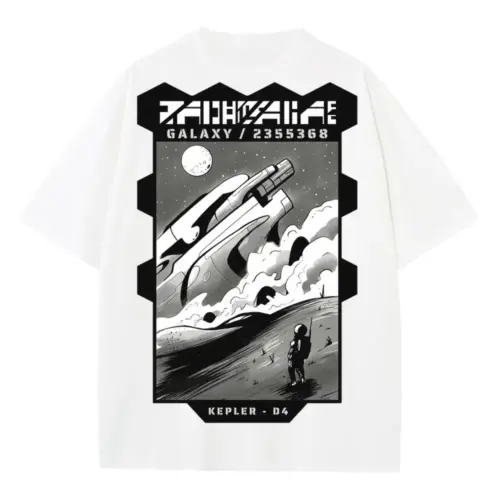 Astronauts F Heavyweight Oversized White Graphic Tee
