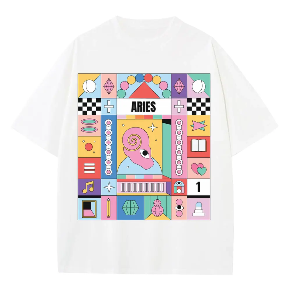 Aries Si Heavyweight Oversized White Graphic Tee