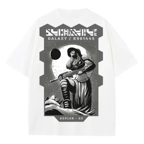 Astronauts B Heavyweight Oversized White Graphic Tee