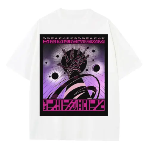 Beings Hands B Heavyweight Oversized White Graphic Tee