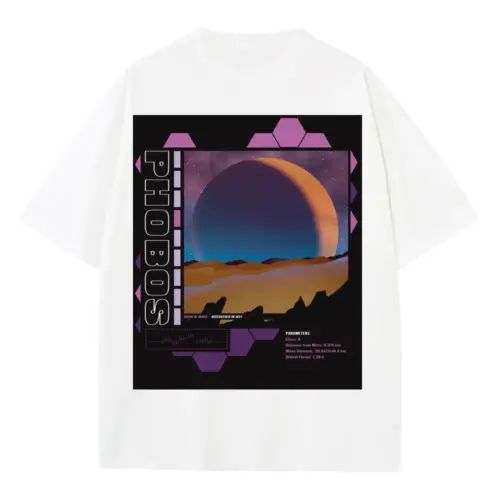 Beings Hands D Heavyweight Oversized White Graphic Tee