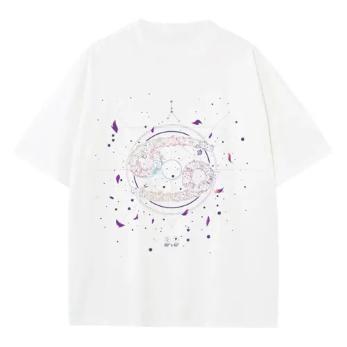 Zodiac Cancer Heavyweight Oversized White Graphic Tee