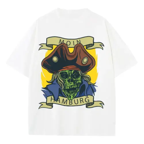 Pirate Heavyweight Oversized White Graphic Tee