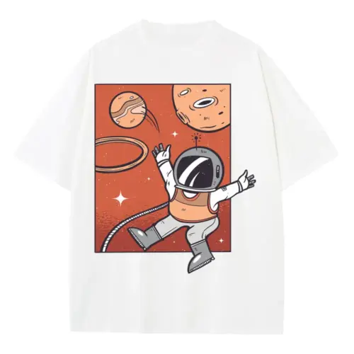 Spacebasketball Heavyweight Oversized White Graphic Tee