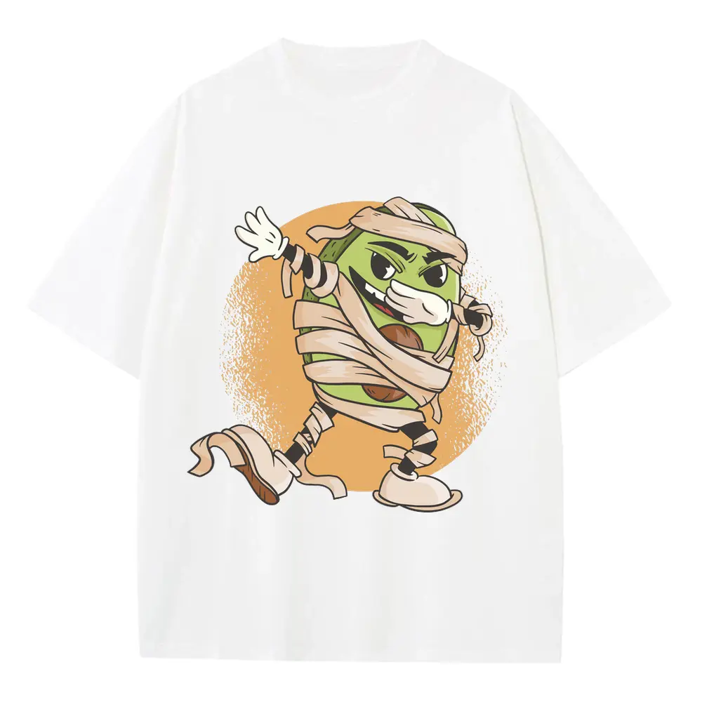 Avocado Mummy Heavyweight Oversized White Graphic Tee