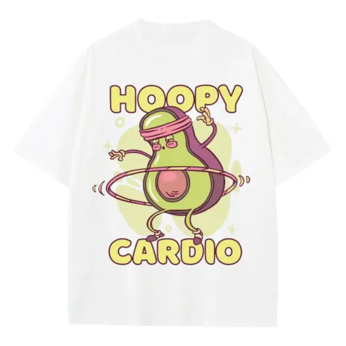 Avocado Hoolahoop Heavyweight Oversized White Graphic Tee
