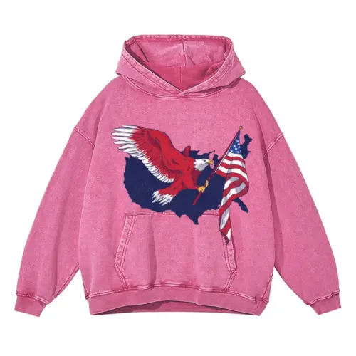 American Eagle 02 Hq Acid Wash Oversized Pink Hoodie