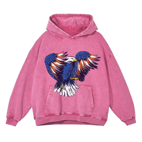 American Eagle Acid Wash Oversized Pink Hoodie